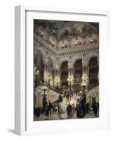 The Stairway of the Opera, Paris-Jean Béraud-Framed Art Print