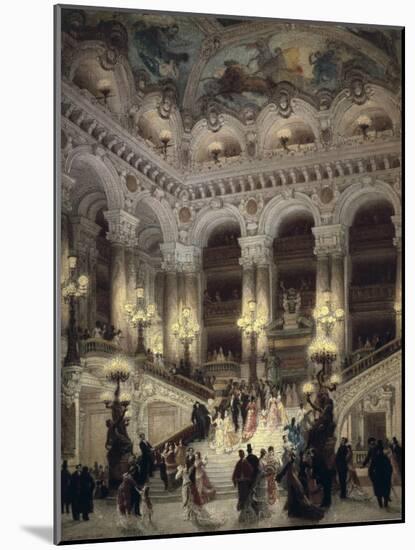 The Stairway of the Opera, Paris-Jean Béraud-Mounted Art Print