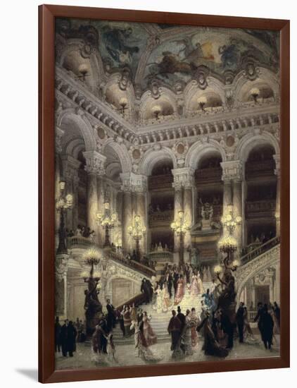 The Stairway of the Opera, Paris-Jean Béraud-Framed Art Print