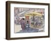 The Stall by the Bridge-Mortimer Ludington Menpes-Framed Giclee Print