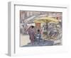 The Stall by the Bridge-Mortimer Ludington Menpes-Framed Giclee Print