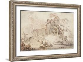 The Stalled Cart, 1759-Jean-Honore Fragonard-Framed Giclee Print