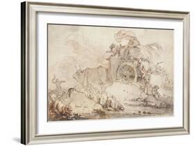 The Stalled Cart, 1759-Jean-Honore Fragonard-Framed Giclee Print