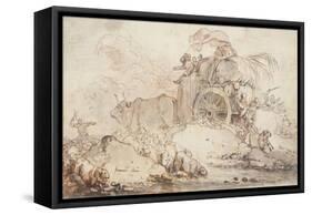 The Stalled Cart, 1759-Jean-Honore Fragonard-Framed Stretched Canvas