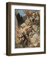 The Stampede of the Smugglers-René Bull-Framed Giclee Print