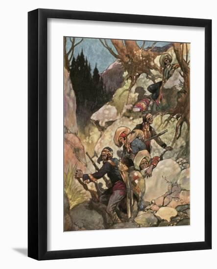 The Stampede of the Smugglers-René Bull-Framed Giclee Print