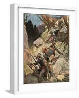 The Stampede of the Smugglers-René Bull-Framed Giclee Print