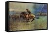 The Stampede-Frederic Sackrider Remington-Framed Stretched Canvas