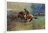 The Stampede-Frederic Sackrider Remington-Framed Art Print