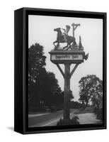 The "Stand and Deliver" Sign of Hopcroft's Halt Oxfordshire England-null-Framed Stretched Canvas