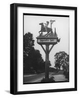 The "Stand and Deliver" Sign of Hopcroft's Halt Oxfordshire England-null-Framed Photographic Print