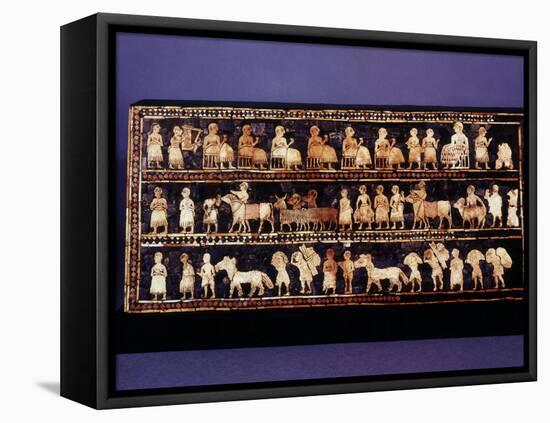 The Standard of Ur, Sumerian, Southern Iraq, c. 2500 BC-null-Framed Stretched Canvas