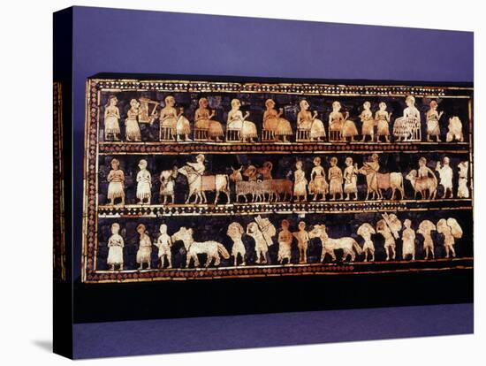 The Standard of Ur, Sumerian, Southern Iraq, c. 2500 BC-null-Stretched Canvas