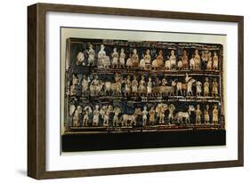 The Standard of Ur, War and Triumph of a King of the 1st Dynasty of Ur, 2600 BCE-null-Framed Giclee Print