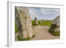 The Standing Stones in a Shape of a Ship known as Als Stene (Aleos Stones) (Ale's Stones)-Michael Nolan-Framed Photographic Print