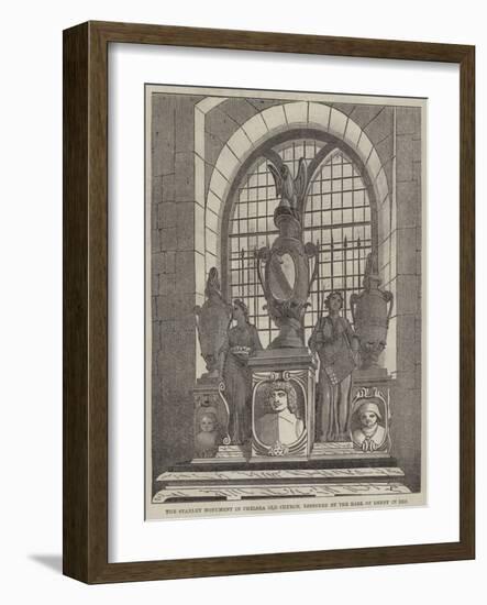 The Stanley Monument in Chelsea Old Church, Restored by the Earl of Derby in 1858-null-Framed Giclee Print