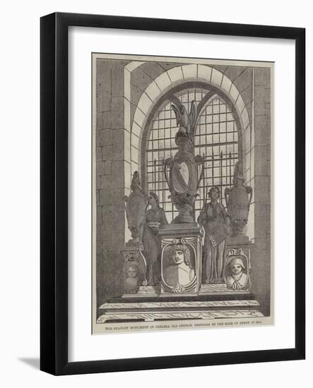 The Stanley Monument in Chelsea Old Church, Restored by the Earl of Derby in 1858-null-Framed Giclee Print