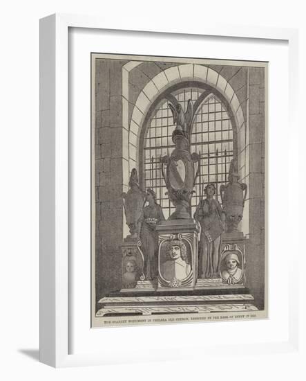 The Stanley Monument in Chelsea Old Church, Restored by the Earl of Derby in 1858-null-Framed Giclee Print