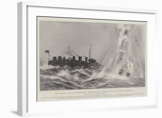 The Star-Fish Conducting Experiments in the Destruction of Submarines before the Lords of the Admir-Fred T. Jane-Framed Giclee Print