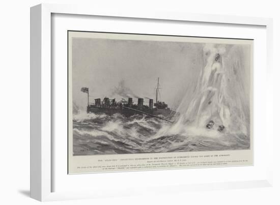 The Star-Fish Conducting Experiments in the Destruction of Submarines before the Lords of the Admir-Fred T. Jane-Framed Giclee Print