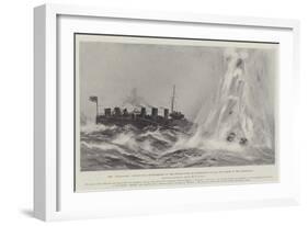 The Star-Fish Conducting Experiments in the Destruction of Submarines before the Lords of the Admir-Fred T. Jane-Framed Giclee Print