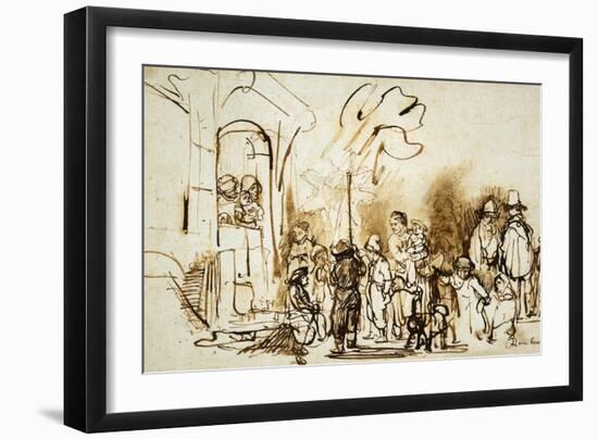 The Star of the Kings, A Dutch Custom to Celebrate the Feast of Epiphany (January 6th)-Rembrandt van Rijn-Framed Giclee Print