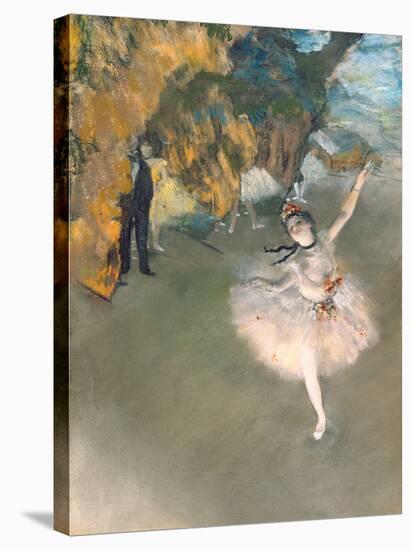 The Star, or Dancer on the Stage, circa 1876-77-Edgar Degas-Stretched Canvas