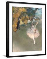 The Star, or Dancer on the Stage, circa 1876-77-Edgar Degas-Framed Giclee Print