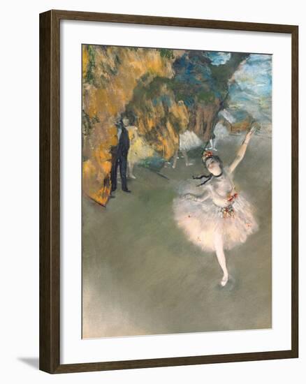 The Star, or Dancer on the Stage, circa 1876-77-Edgar Degas-Framed Giclee Print