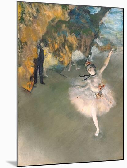 The Star, or Dancer on the Stage, circa 1876-77-Edgar Degas-Mounted Giclee Print