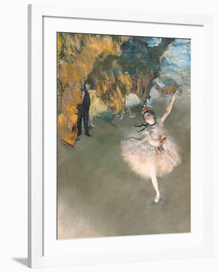 The Star, or Dancer on the Stage, circa 1876-77-Edgar Degas-Framed Giclee Print