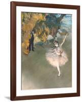 The Star, or Dancer on the Stage, circa 1876-77-Edgar Degas-Framed Giclee Print