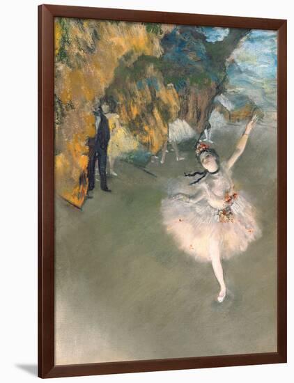 The Star, or Dancer on the Stage, circa 1876-77-Edgar Degas-Framed Giclee Print