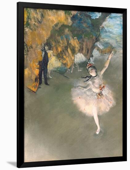 The Star, or Dancer on the Stage, circa 1876-77-Edgar Degas-Framed Giclee Print