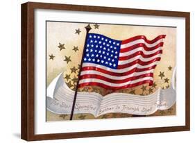 The Star Spangled Banner in Triumph Shall Wave Postcard-null-Framed Giclee Print