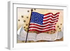 The Star Spangled Banner in Triumph Shall Wave Postcard-null-Framed Giclee Print