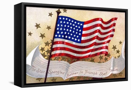 The Star Spangled Banner in Triumph Shall Wave Postcard-null-Framed Stretched Canvas