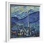 The Starry Night, June 1889 (Detail)-Vincent van Gogh-Framed Giclee Print