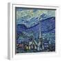 The Starry Night, June 1889 (Detail)-Vincent van Gogh-Framed Giclee Print