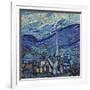 The Starry Night, June 1889 (Detail)-Vincent van Gogh-Framed Giclee Print