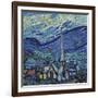 The Starry Night, June 1889 (Detail)-Vincent van Gogh-Framed Giclee Print