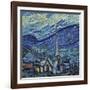 The Starry Night, June 1889 (Detail)-Vincent van Gogh-Framed Premium Giclee Print