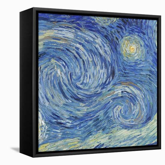 The Starry Night, June 1889 (Detail)-Vincent van Gogh-Framed Stretched Canvas