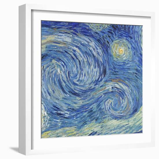 The Starry Night, June 1889 (Detail)-Vincent van Gogh-Framed Giclee Print