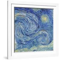 The Starry Night, June 1889 (Detail)-Vincent van Gogh-Framed Giclee Print