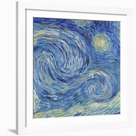 The Starry Night, June 1889 (Detail)-Vincent van Gogh-Framed Giclee Print