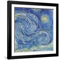 The Starry Night, June 1889 (Detail)-Vincent van Gogh-Framed Giclee Print