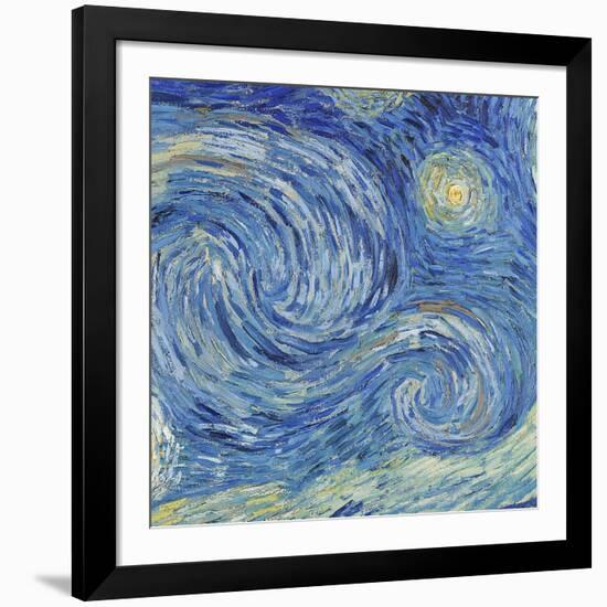 The Starry Night, June 1889 (Detail)-Vincent van Gogh-Framed Giclee Print