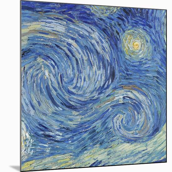 The Starry Night, June 1889 (Detail)-Vincent van Gogh-Mounted Giclee Print