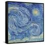 The Starry Night, June 1889 (Detail)-Vincent van Gogh-Framed Stretched Canvas